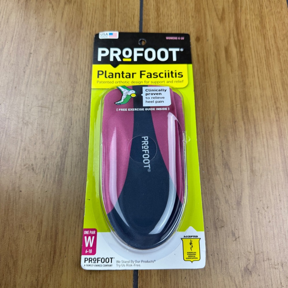 PROFOOT Plantar Fasciitis Orthotics Women 6-10 Heel Pain Support Inserts NEW